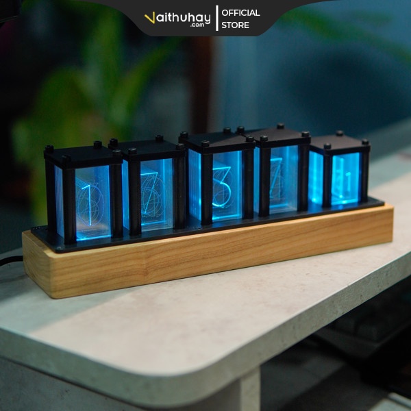 Đồng Hồ Để Bàn Clock Rainbow Time LED RBG - Vaithuhay