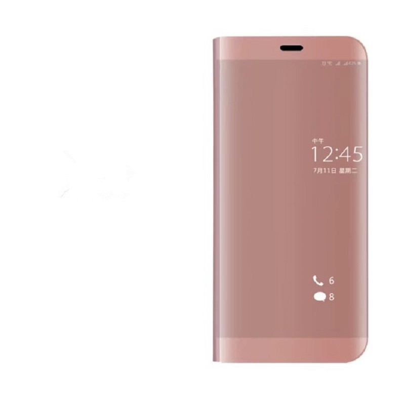 Bao da điện thoại nắp gập kiêm giá đỡ mặt gương thông minh cho Xiaomi Mi A2 Lite 6X Redmi 6 Pro 6A