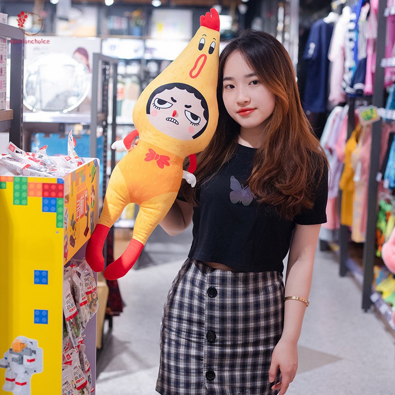 Búp bê hình gà la hét nhồi bông có âm thanh vui nhộn
