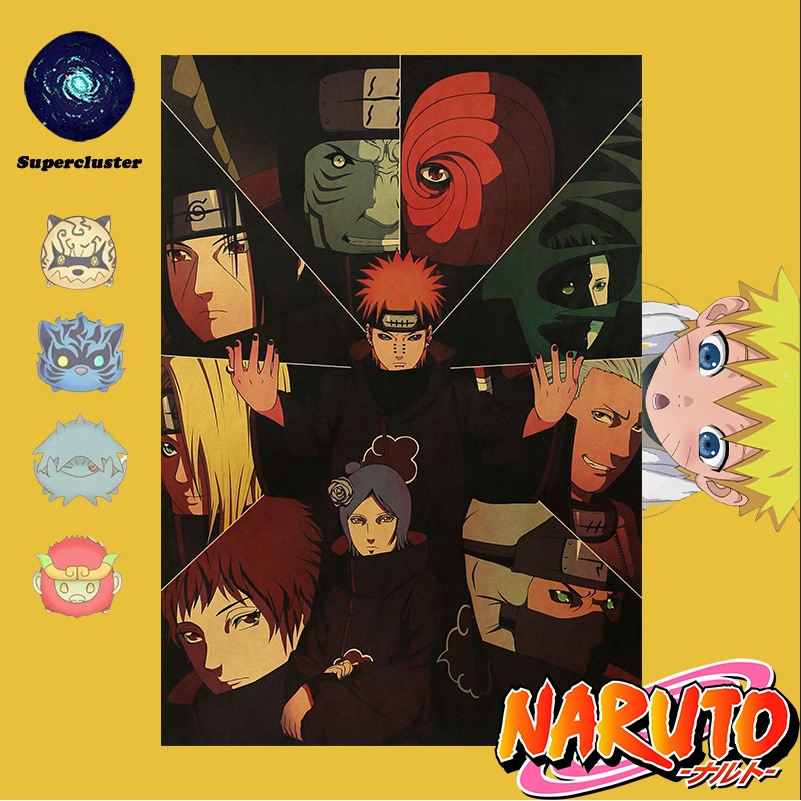 Áp phích in hình anime Naruto 50.5x35cm