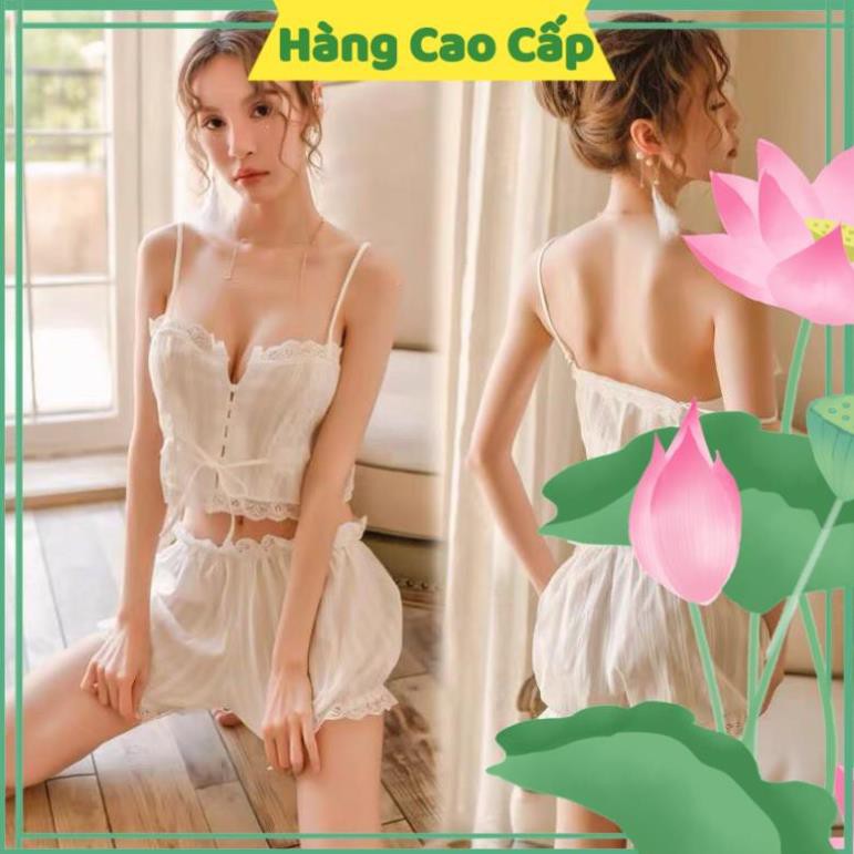 Đồ Ngủ Nữ Sexy Bộ Đồ Ngủ Sexy Quần Đùi Áo Croptop Hai Dây Gợi Cảm | BigBuy360 - bigbuy360.vn