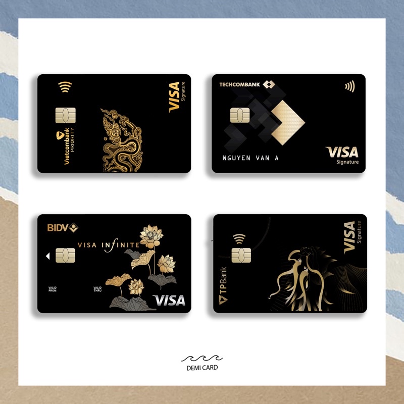 Black card- Thẻ đen miếng dán ngân hàng- có in theo yêu cầu