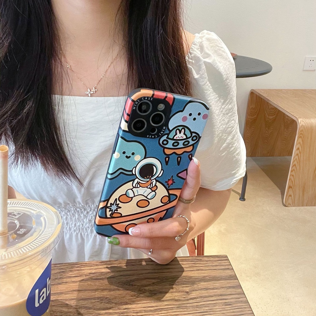 Ốp lưng iphone - Ốp iphone cạnh vuông phi hành gia 5/5s/6/6plus/6s/6s plus/6/7/7plus/8/8plus/x/xs/xs max/11/11 pro/samsu