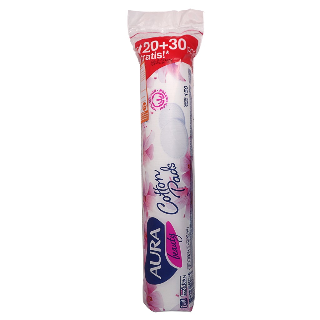 Bông tẩy trang Aura 150 miếng