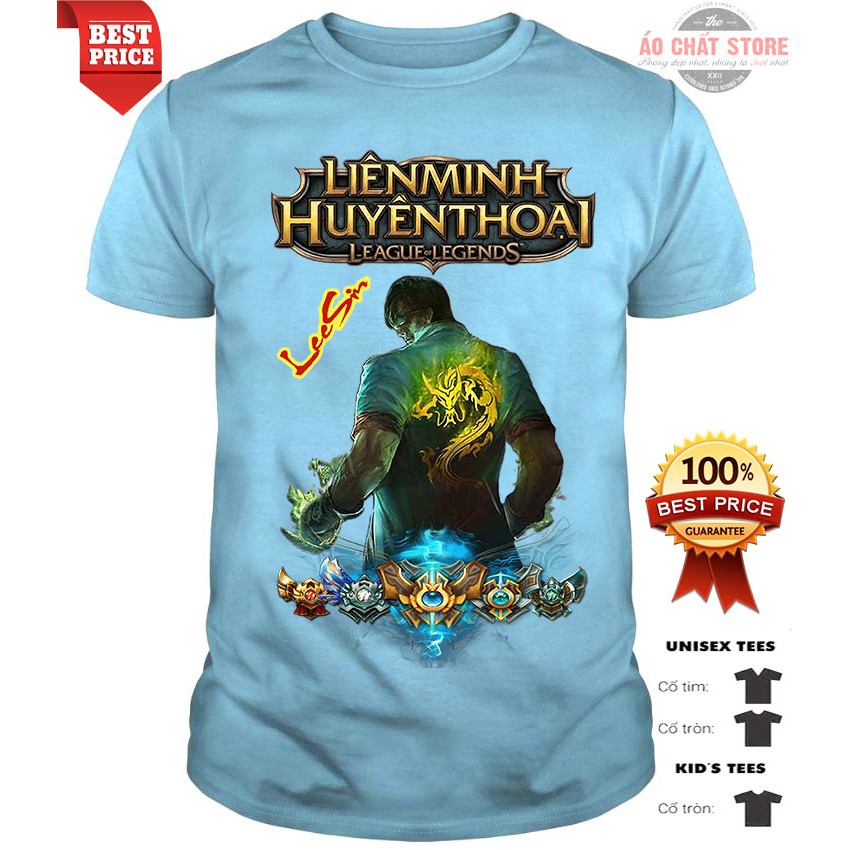 [SIÊU PHẨM] Áo Thun LEESIN Tiểu Long Cực Đẹp | Áo Liên Minh Huyền Thoại Lee Sin | Bruclee LOL Tshirt (Ảnh thật)