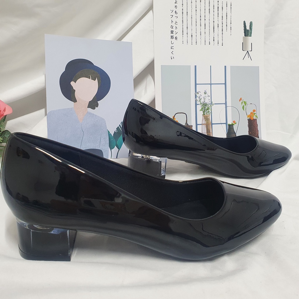 Giày cao gót 4p gót trụ phối mica thời trang sành điệu PABNO -BH 12 Tháng- PN460