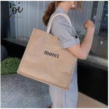 Túi cói Merci siêu HOT - túi cói vintage - túi cói đi biển - thời trang, rất tiện dụng