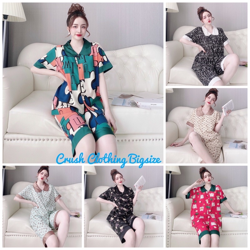 [Mẫu Đẹp] Pyjama Đồ Bộ  Ngố Bigsize 55-100kg Diện cực Đẹp Chất lụa Nhật  Cao Cấp | BigBuy360 - bigbuy360.vn