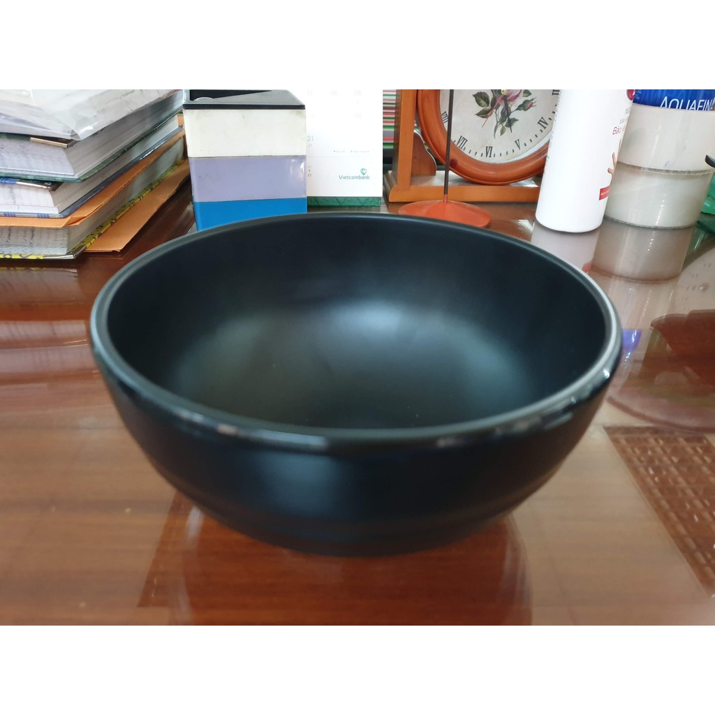 Tô nhựa Melamine Đen Nhám TOX27N