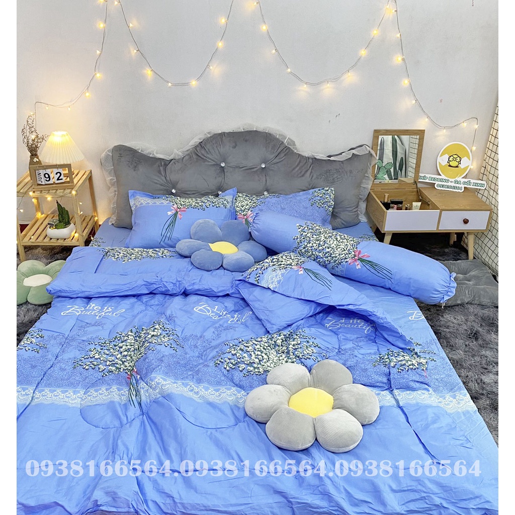TRỌN BỘ COTTON POLY 5 MÓN CHĂN PHAO DÀY DẶN HÀNG VN NHIỀU MẪU- ĐỦ KÍCH THƯỚC