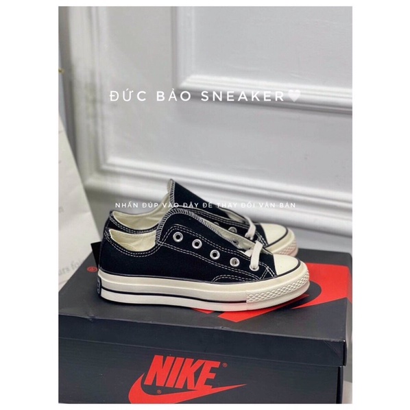 Giày converse đen 1970 cao , thấp lót xanh (Hàng 11 thể thao nam nữ sneaker Full hộp