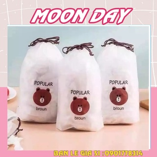 Set 100 màng bọc thực phẩm sạch,túi gấu to có chun,tái sử dụng,giá rẻ