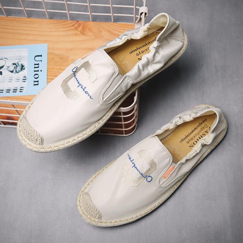 Slip on nam - Giày lười vải nam cao cấp - Vải polyester 3 màu đen, xám và trắng ngà - Mã SP 2923 .