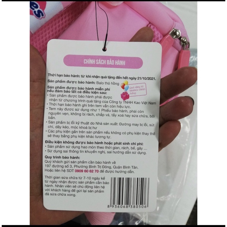 Balo thỏ merries cao cấp cho bé