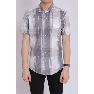 Áo sơ mi nam sọc màu ngắn tay Việt Nam B011