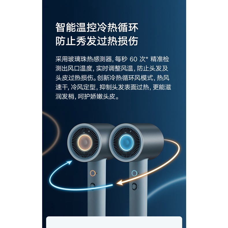 Máy sấy tóc ion âm Xiaomi Mijia H500 công suất cao nhanh khô thích hợp làm quà tặng tiện lợi