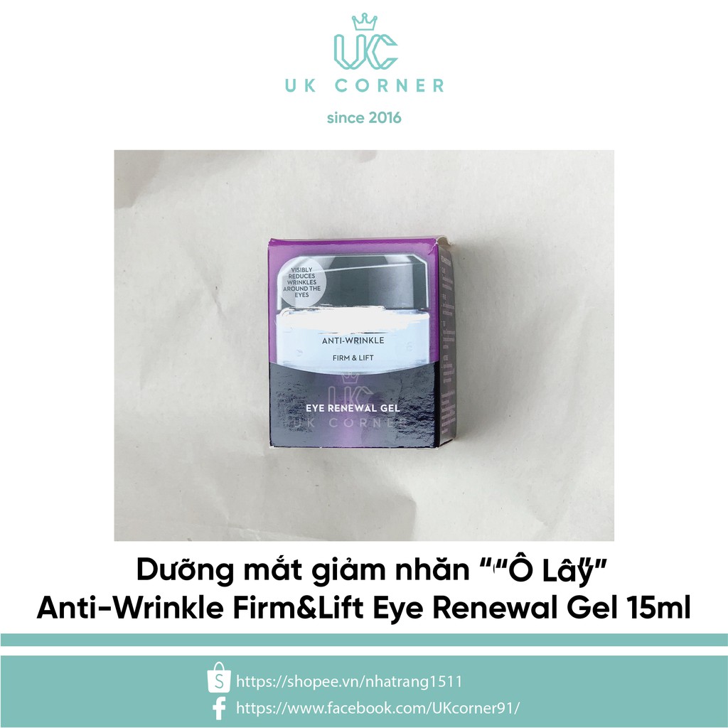 Dưỡng mắt giảm nhăn B3 0Iay Anti-wrinkle Firm and Lift Eye Renewal Gel 15mL