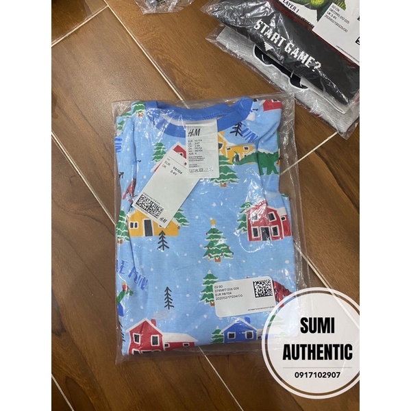 Set pyjama bé trai Hm vợt sale ( Size 2-4y)