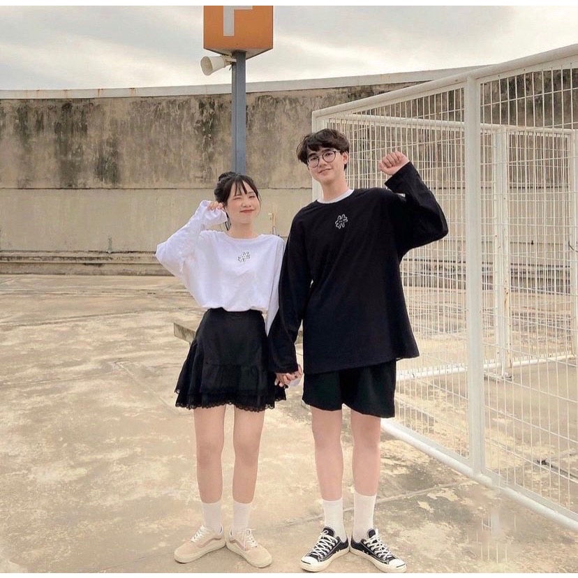 Áo thun tay dài form rộng HASTANG Áo thun unisex mặc đôi mặc nhóm - CUTE_ZOO