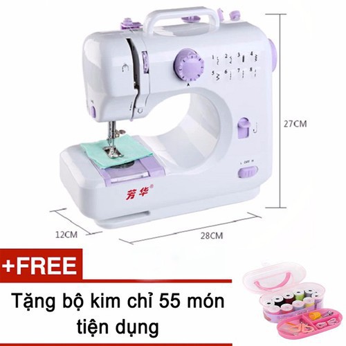 [ GIẢM GIÁ  ĐỒNG LOẠT] Máy may gia đình tiện dụng 505A TẶNG kèm hộp kim chỉ đa năng 55 món (đơn hàng từ 99K FREESHIP)