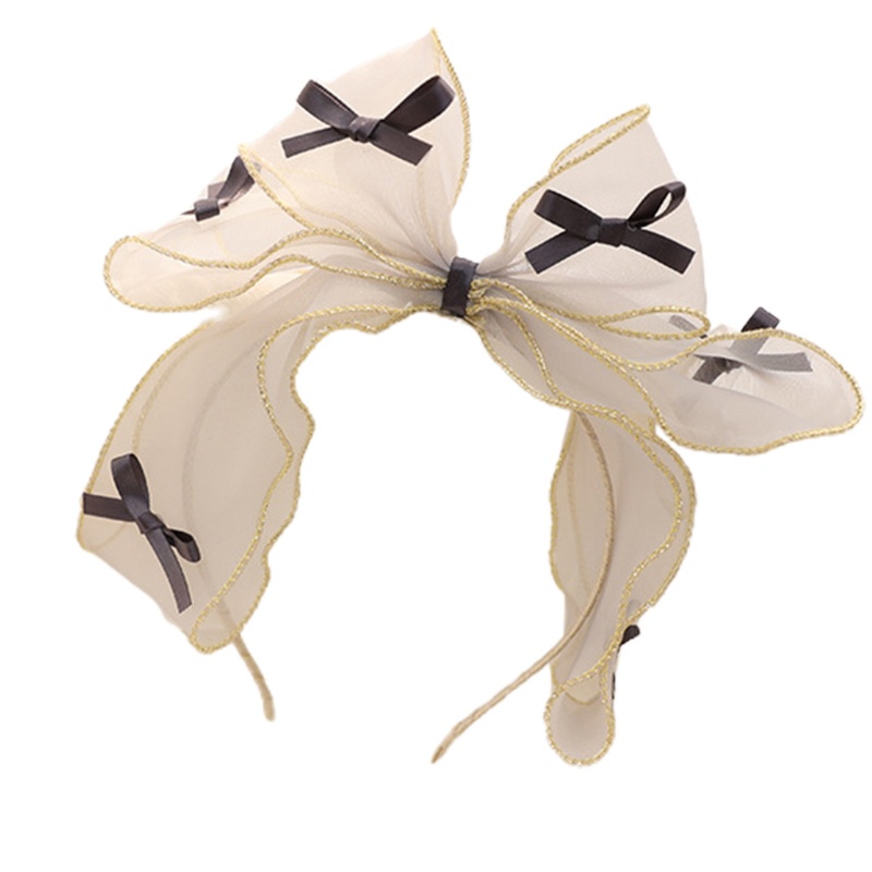 Băng Đô Nơ To Bản Bằng Vải Organza Cho Hóa Trang