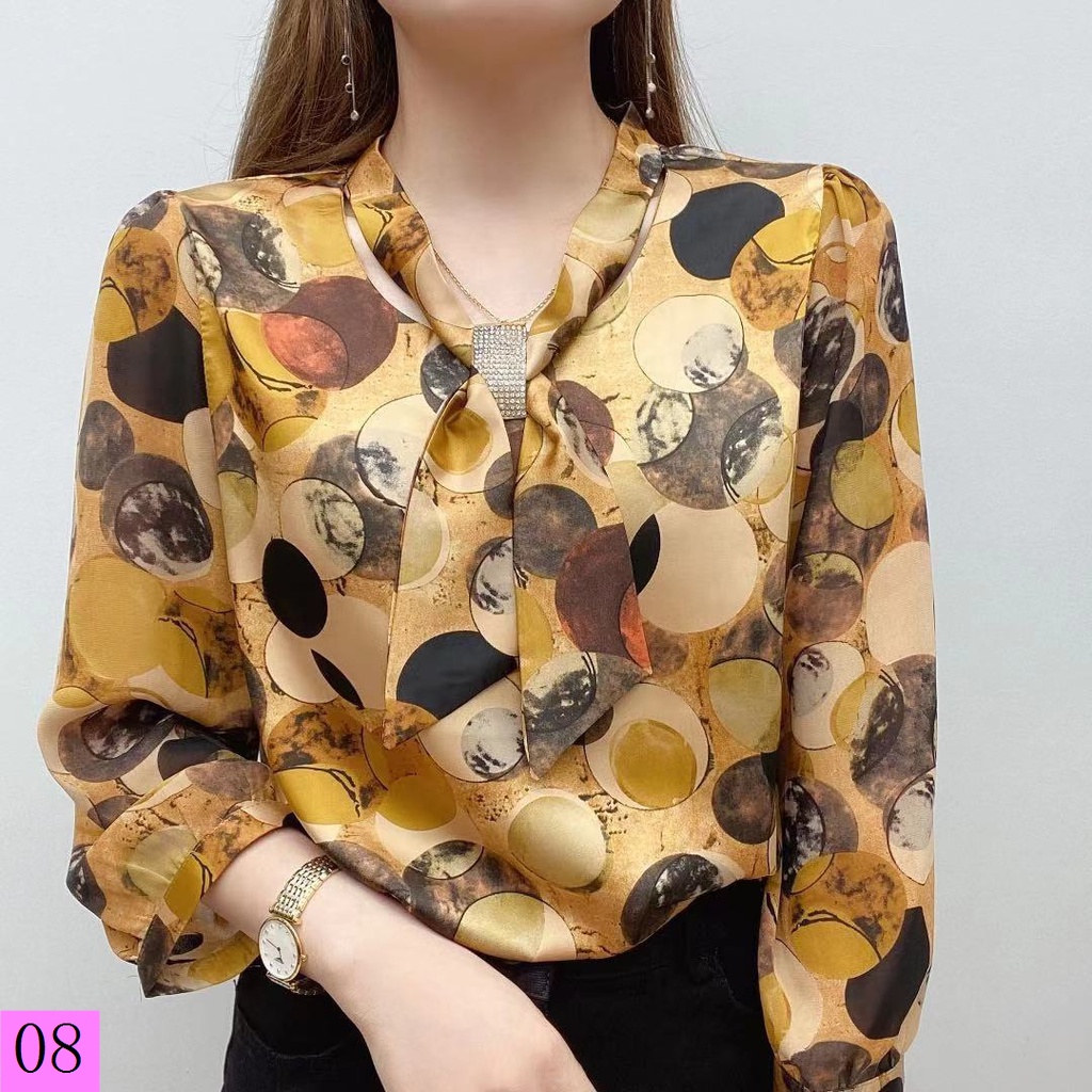 Áo Sơ Mi Voan Che Bụng Phong Cách Phương Tây Thời Trang Mùa Xuân Mới Dành Cho Phụ Nữ Trung Niên 450 Tuổi