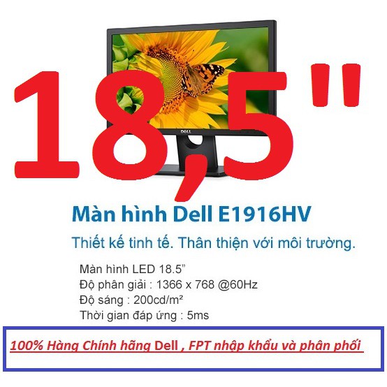 Bộ máy tính để bàn đồng bộ Dell i3 - i5 - i7 / Ram 8G / SSD 120G + Màn hình Dell E1916HV , Bàn phím chuột - Bảo hành 24t | BigBuy360 - bigbuy360.vn