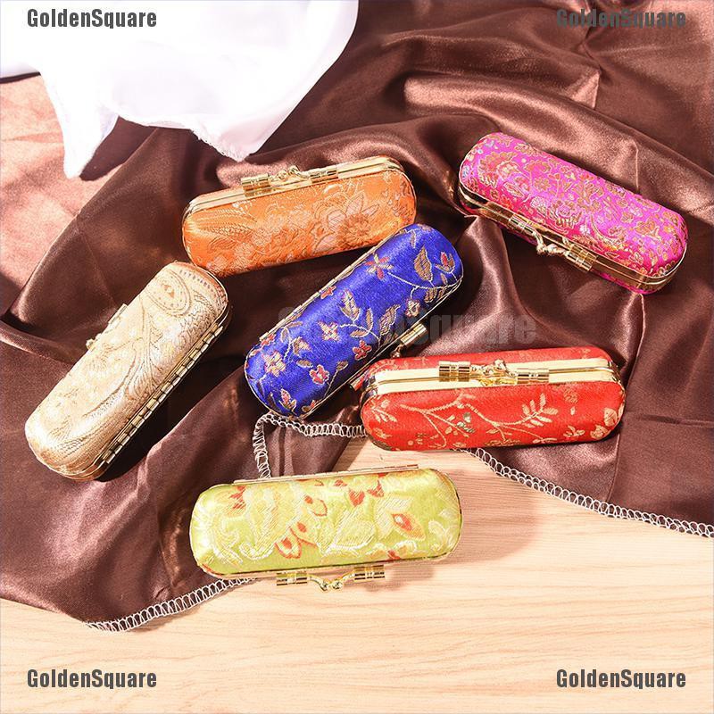 Hộp Đựng Son Môi Kẹp Sắt Có Gương Bên Trong &amp; Khóa Cài Thời Trang