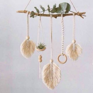 Dây treo tường ❤️FREESHIP❤️ dây treo cây không khí dây lá Macramé trang trí