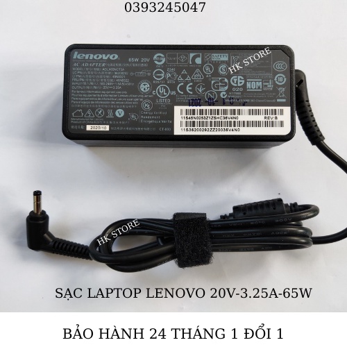 Sạc Laptop Lenovo Ideapad 20V-3.25A 65W Lenovo ideapad 100-14 110-14 110-15 320s-14 320s-15 510-14 710s-14 L340-15