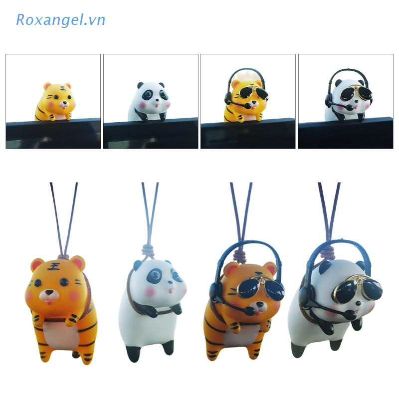 Rox Dây Treo Trang Trí Bảng Điều Khiển Trung Tâm Xe Hơi Hình Gấu Trúc/Hổ Xinh Xắn