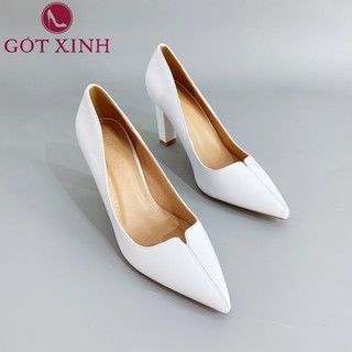 Giày Cao Gót Thương Hiệu Gót Xinh GX250 Da Mềm Cao 6cm Gót Vuông
