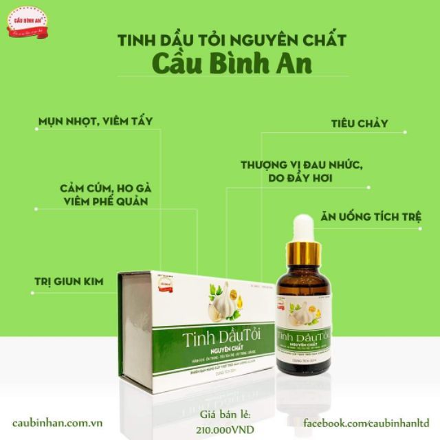 tinh dầu tỏi cầu bình an