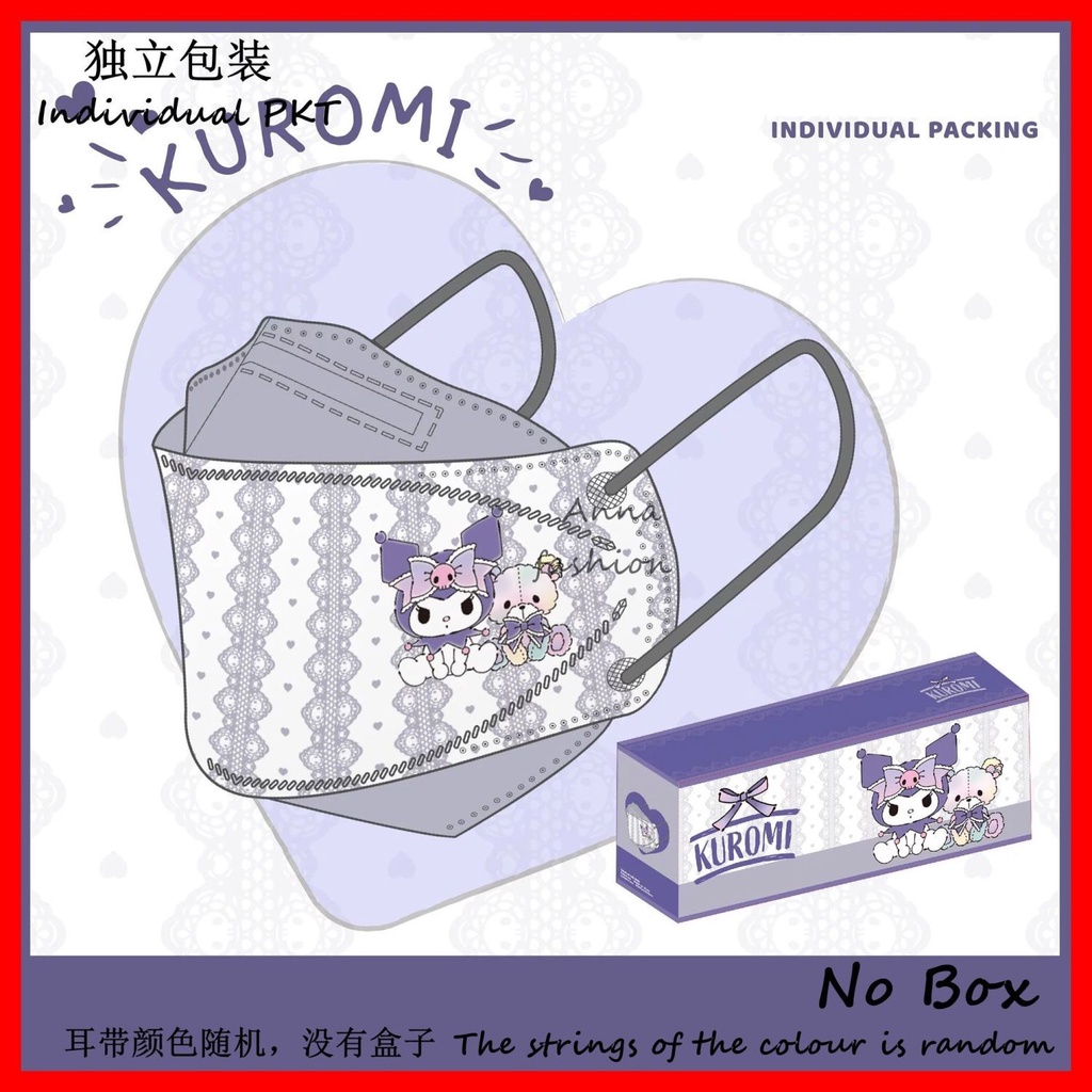 Set 10 / 30 Khẩu Trang 4 Lớp KF9.4 Họa Tiết Hoạt Hình Dùng Một Lần Dành Cho Người Lớn