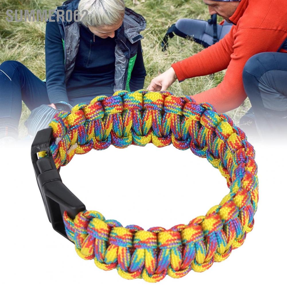 Vòng đeo tay bện Paracord cho nam giới nữ sinh tồn ngoài trời với dây dù