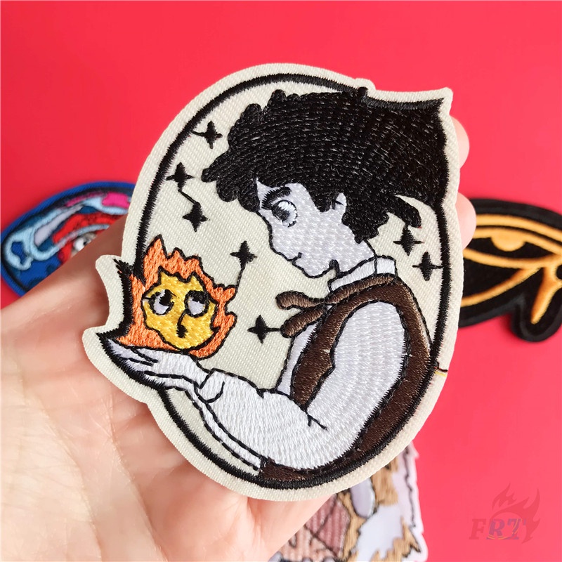 ☸ Miếng Vá Ủi Quần Áo Hình Hoạt Hình Miyazaki Hayao Anime ☸ 1 Miếng Dán Ủi Quần Áo Hình Calcifer Ponyo Howl San