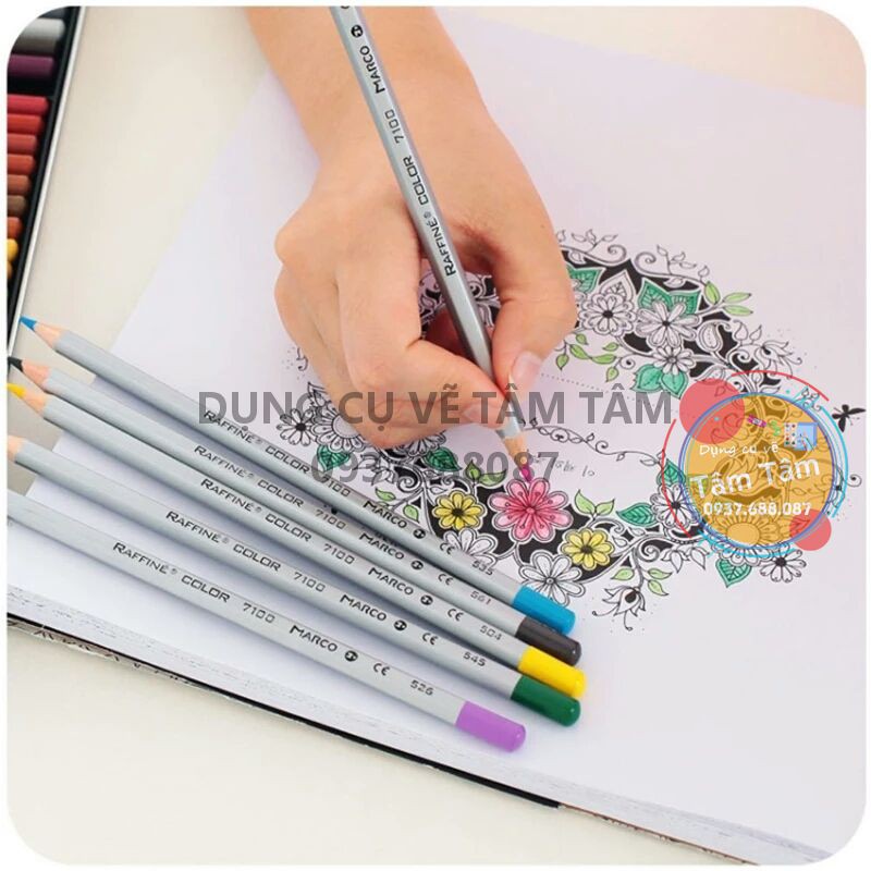 [ TÂM TÂM ]-Chì màu nước Marco Raffine 72 màu-