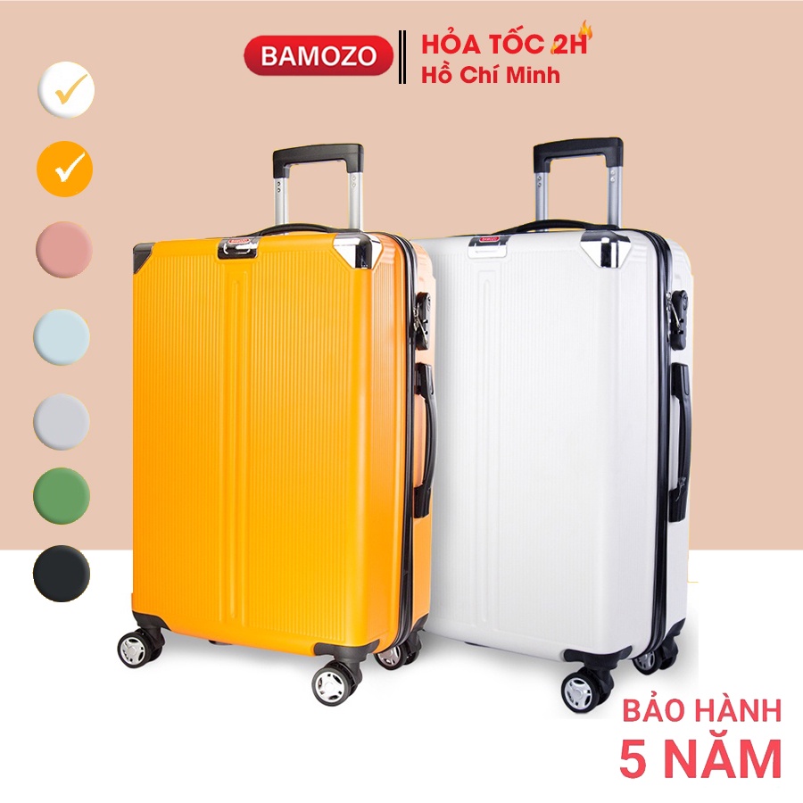 vali du lịch BAMOZO 8803, vali kéo bo góc cao cấp chịu lực tốt