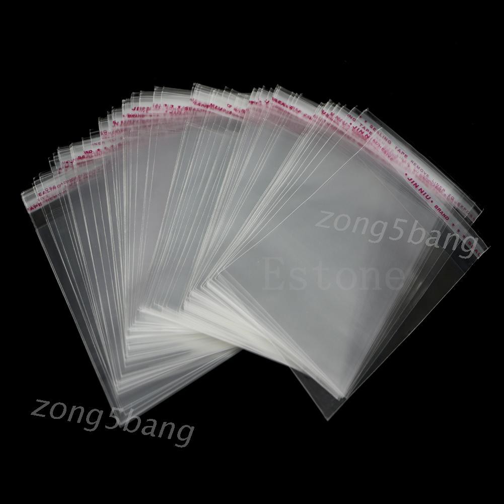 Set 100 túi nylon dán mép kích cỡ 8x12cm 3.1 "X4.7"