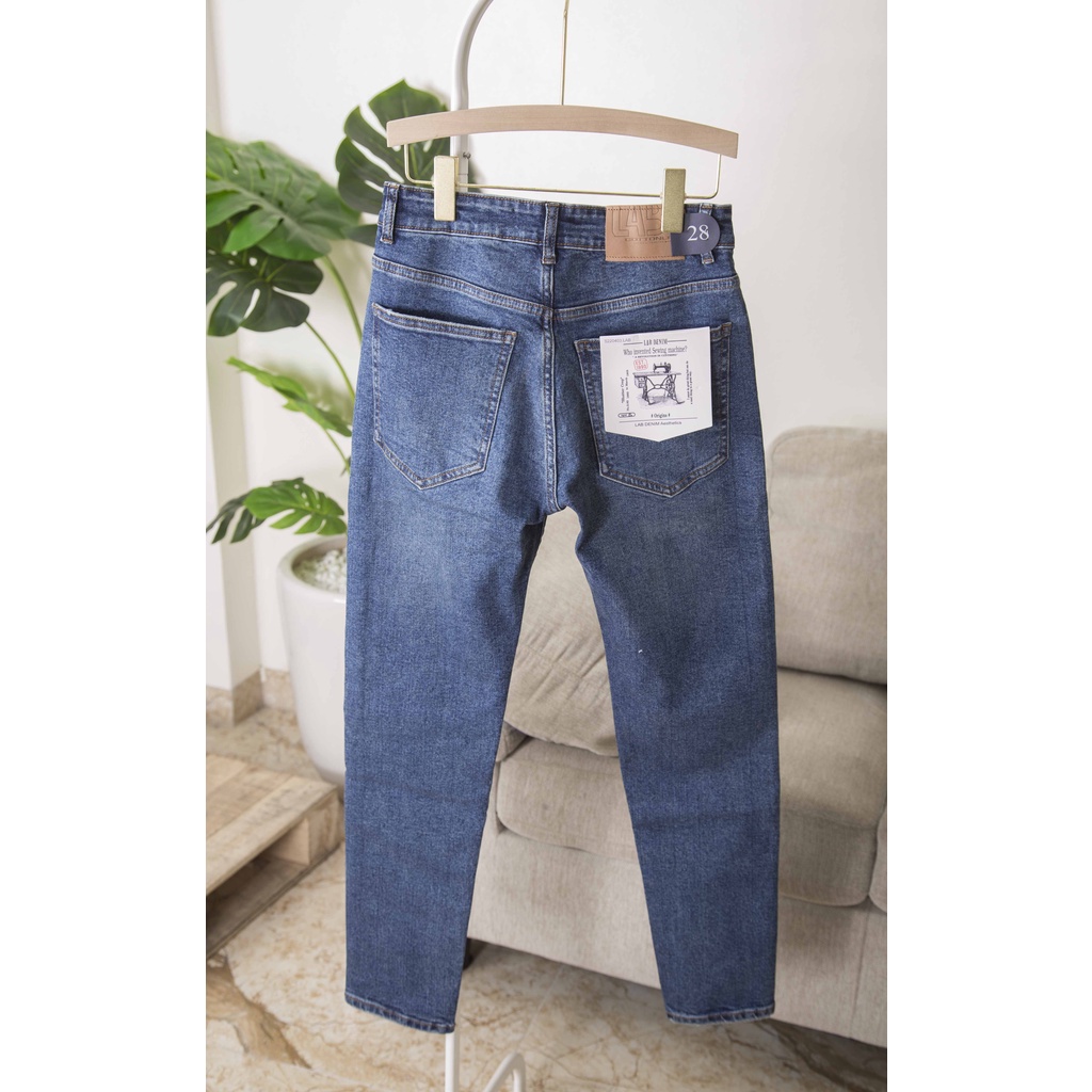 Quần jean nam xanh vintage - Lab220403