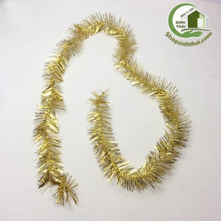 Dây kim tuyến màu vàng - trang trí noel, tiệc - dài 2m