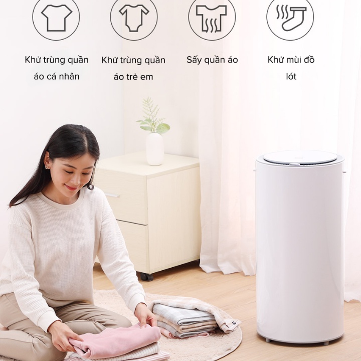 Máy sấy quần áo Xiaomi HD-YWHL01 - Tủ sấy quần áo khử khuẩn bằng tia UV Ozone - Bảo hành 12 tháng
