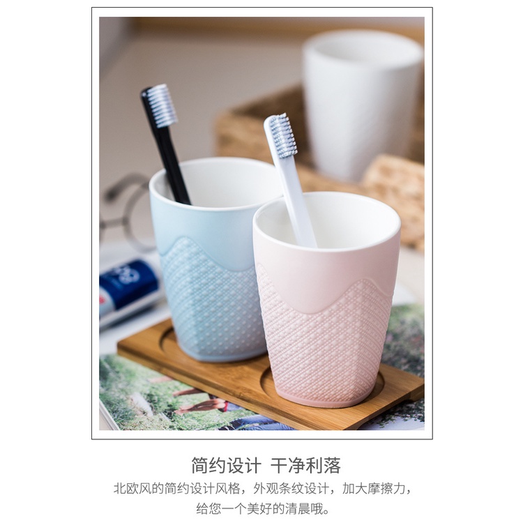 Cốc sứ đánh răng cao cấp, Ly uống nước trà cafe tông màu pastel