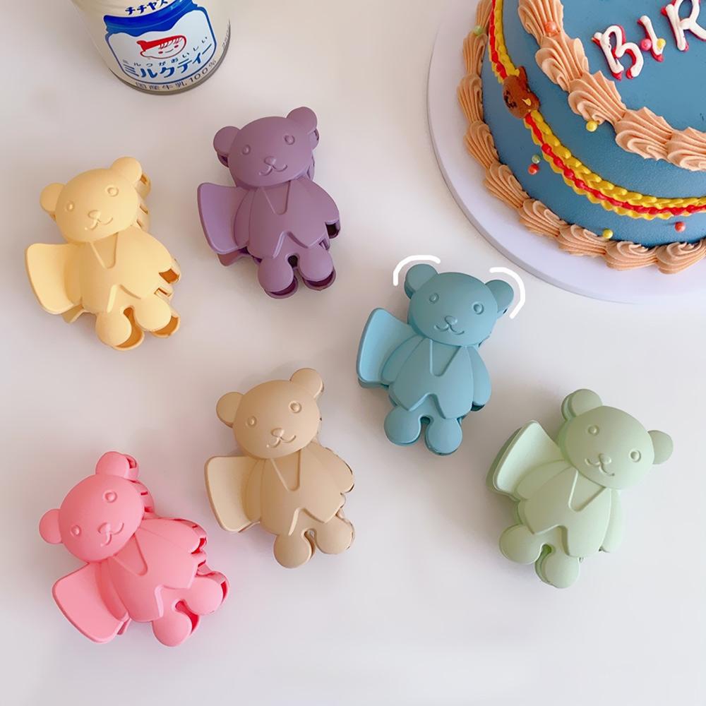 Kẹp Tóc Móng Vuốt Hình Gấu Hoạt Hình Màu Kẹo Ngọt Dành Cho Bạn Nữ