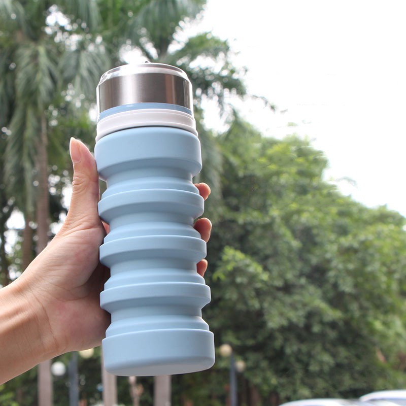 Bình nước gấp gọn thông minh bình nước cao su S3 420ml