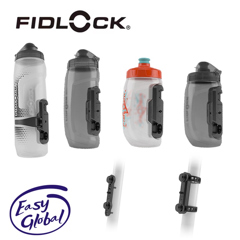 FIDLOCK Bình đạp xe xoắn 450/590/800 ML Bình uống nước dành cho xe đạp có đế đạp xe Bình nước từ tính Uni Base