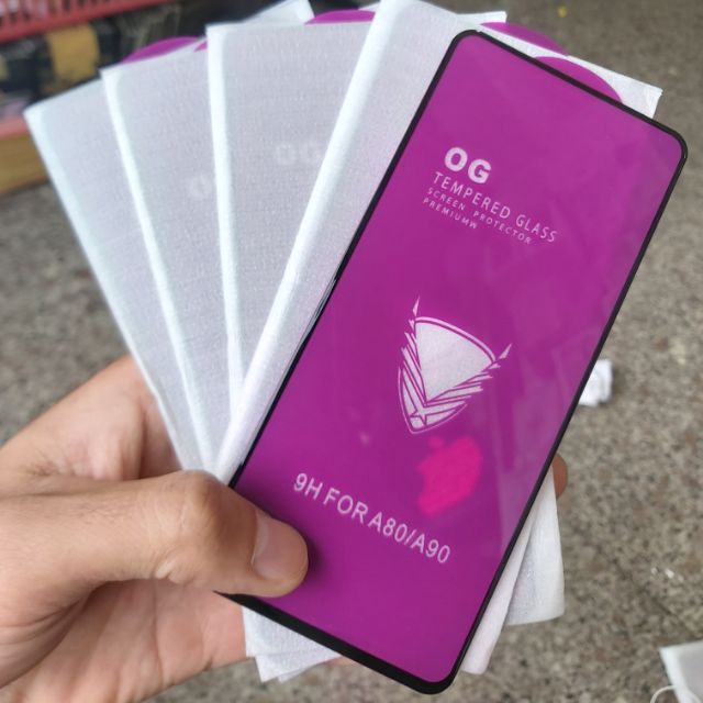 Kính cường lực OG cho A80/A90 Full màn hình ( Bảo vệ máy siêu tốt )