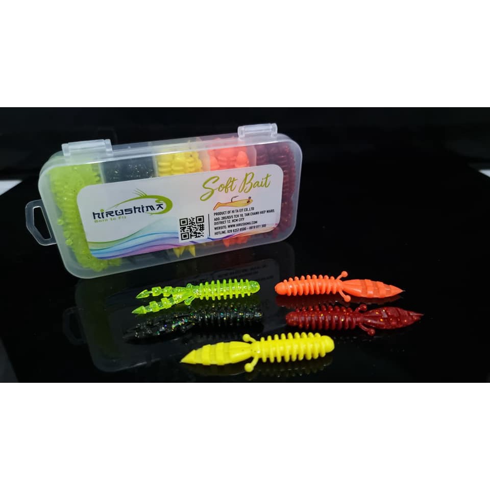 Mồi mềm softbait hộp siêu mini HKN Fishing