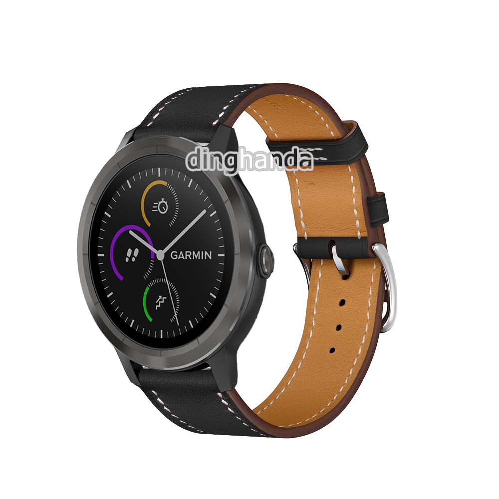 Dây đeo đồng hồ bằng da thay thế cho Garmin Vivoactive 3