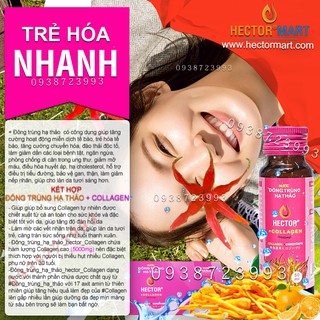 ✅Đông trùng hạ thảo HECTOR COLLAGEN ✅ giúp trẻ hóa nhanh, CHỐNG LÃO HÓA, GIẢM NÁM (1hộp/10chai)